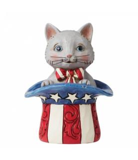 Patriotic Kitten Mini Figurine