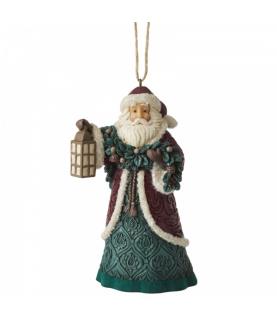 Santa with Lantern Hanging Ornament