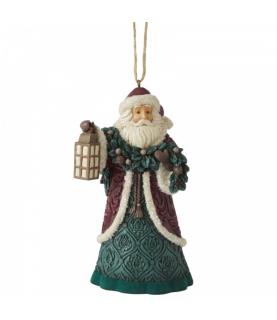 Santa with Lantern Hanging Ornament