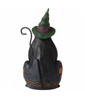 Cat with Scene on Side Pint-Sized Figurine