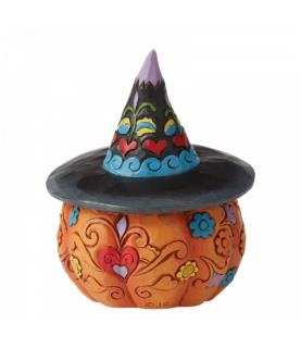 Day of the Dead Jack-o-Lantern with Witch Hat