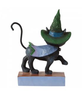 Walking Black Cat with Witch's Hat Mini Figurine