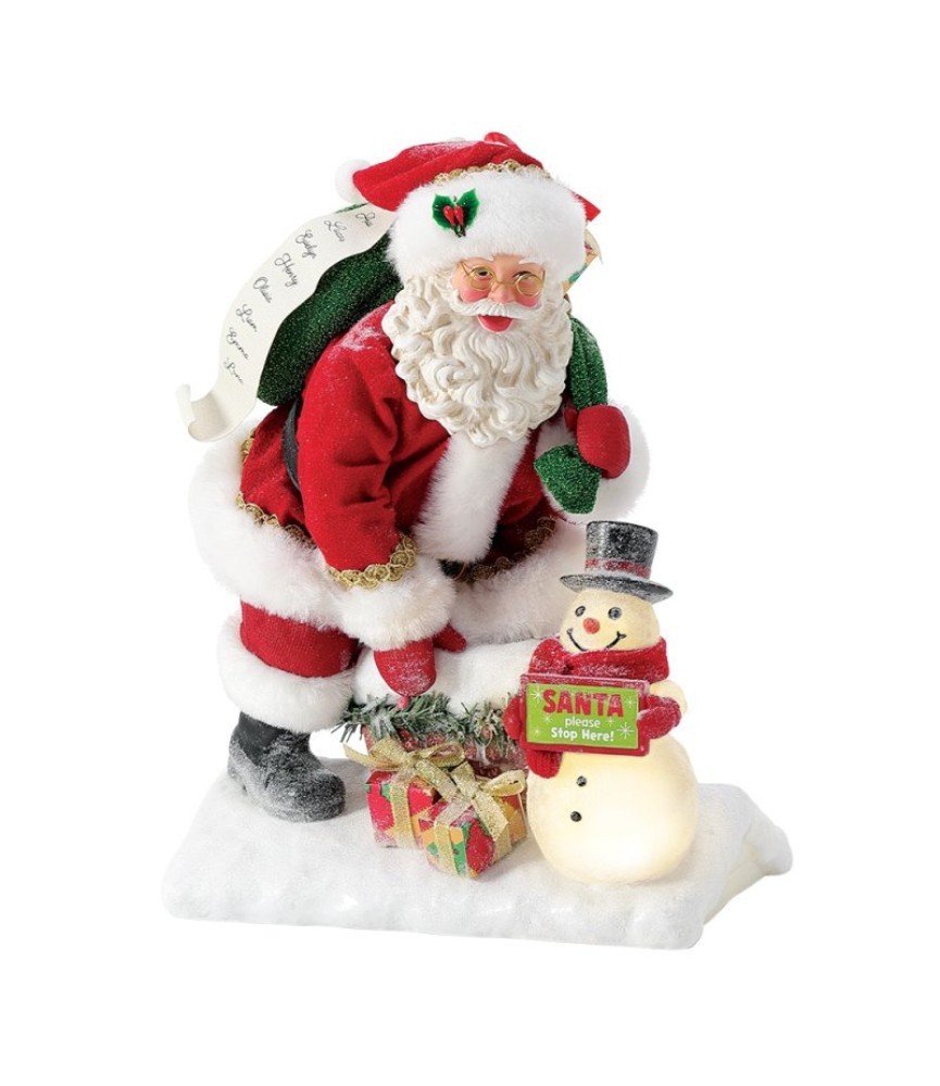 Pré-paiement: Santa Stops Here Figurine (Expected)