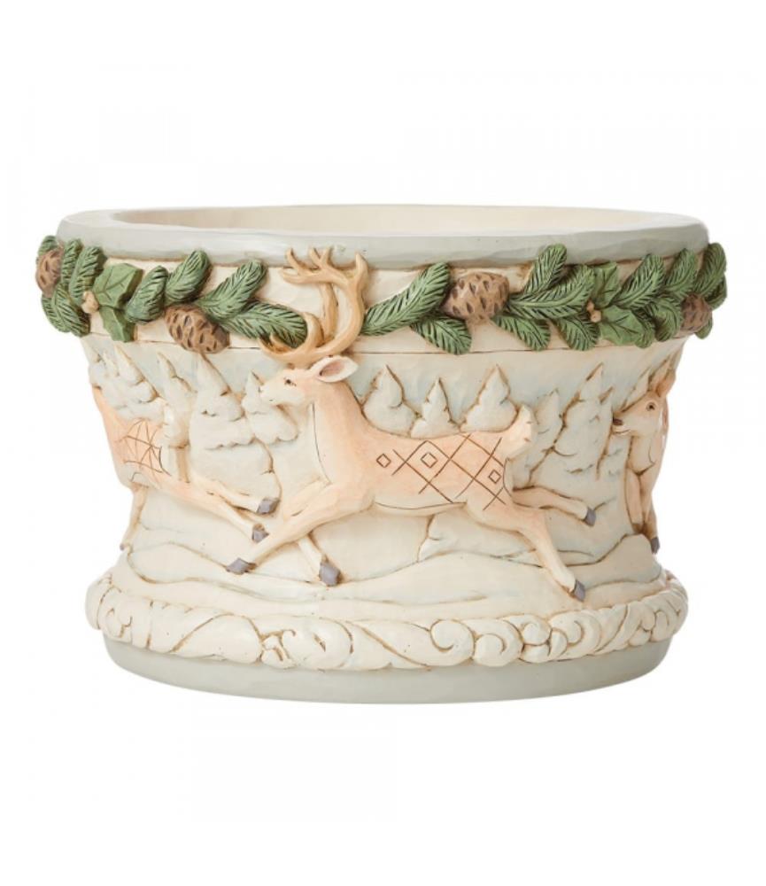 White Woodland Centrepiece Bowl