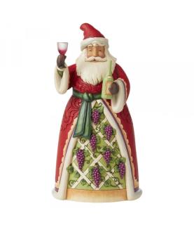 Wine Themed Santa Figurine