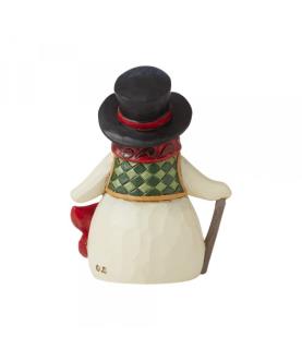 Mini Snowman with Long Scarf Figurine