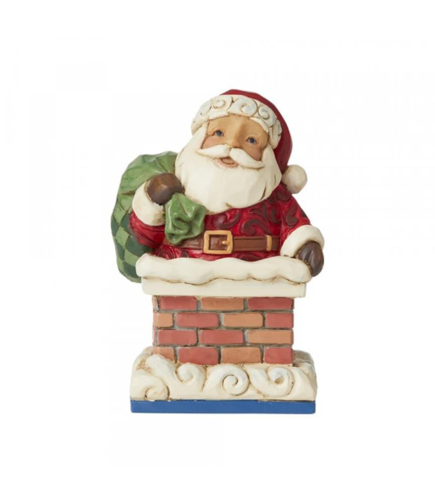 Mini Santa in Chimney Figurine