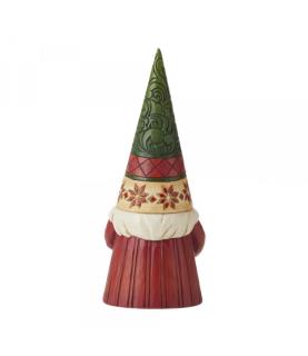 "Decorating Gnome and Hearth": Christmas Gnome Holding Wreath