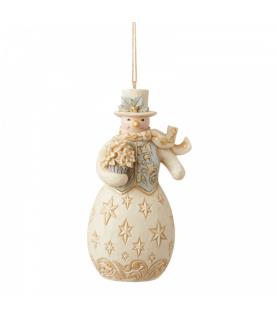 Holiday Lustre Snowman Hanging ornament