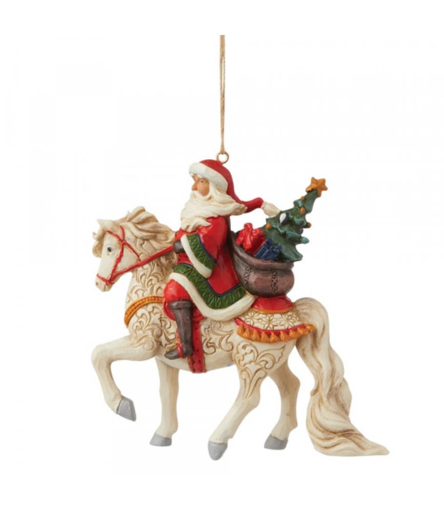 Santa Riding Horse Hanging Ornament