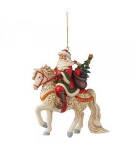 Santa Riding Horse Hanging Ornament