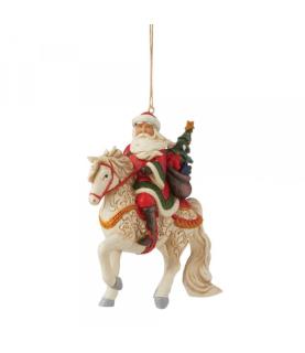 Santa Riding Horse Hanging Ornament