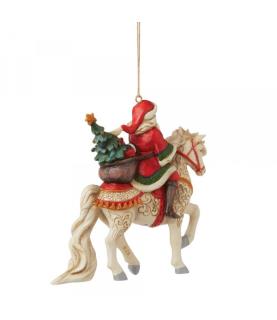 Santa Riding Horse Hanging Ornament