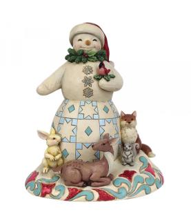 Snowman with Animals
