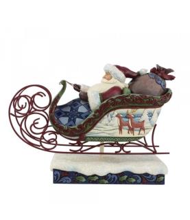 Victorian Christmas Santa in Sleigh