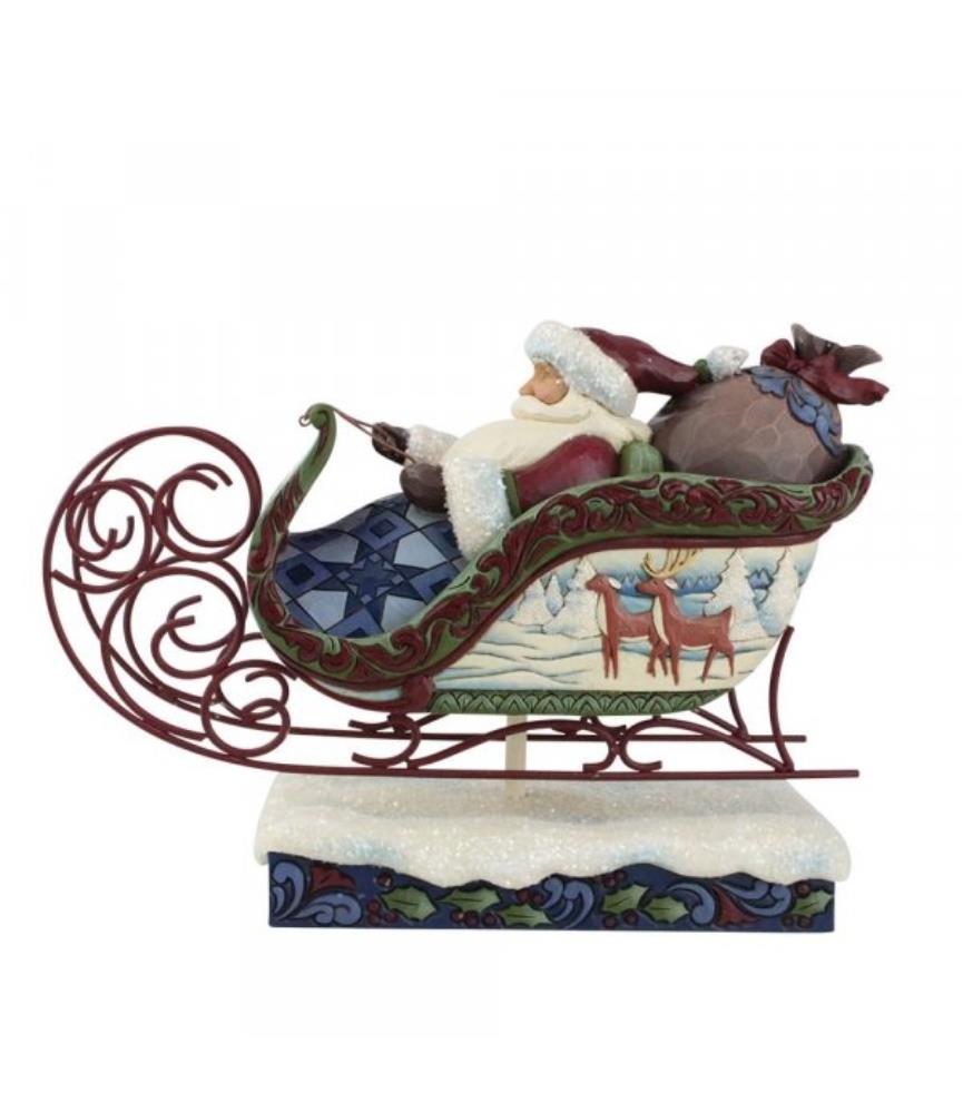 Victorian Christmas Santa in Sleigh