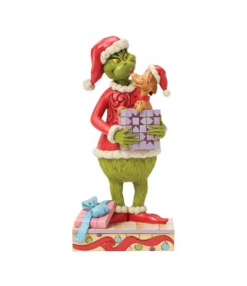 Pré-paiement: The Grinch Holding Gift with Max Popping Out (Expected)