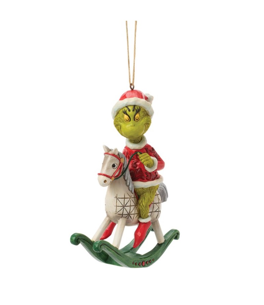 Pre-pay: The Grinch on Rocking Horse Hanging Ornament (Exp 2026-09-25)
