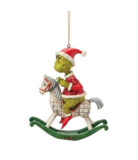 Pre-pay: The Grinch on Rocking Horse Hanging Ornament (Exp 2026-09-25)