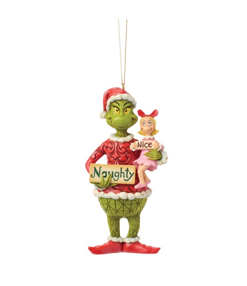Vooruitbetaling: The Grinch and Cindy-Lou with Sign hanging ornament (Expected)