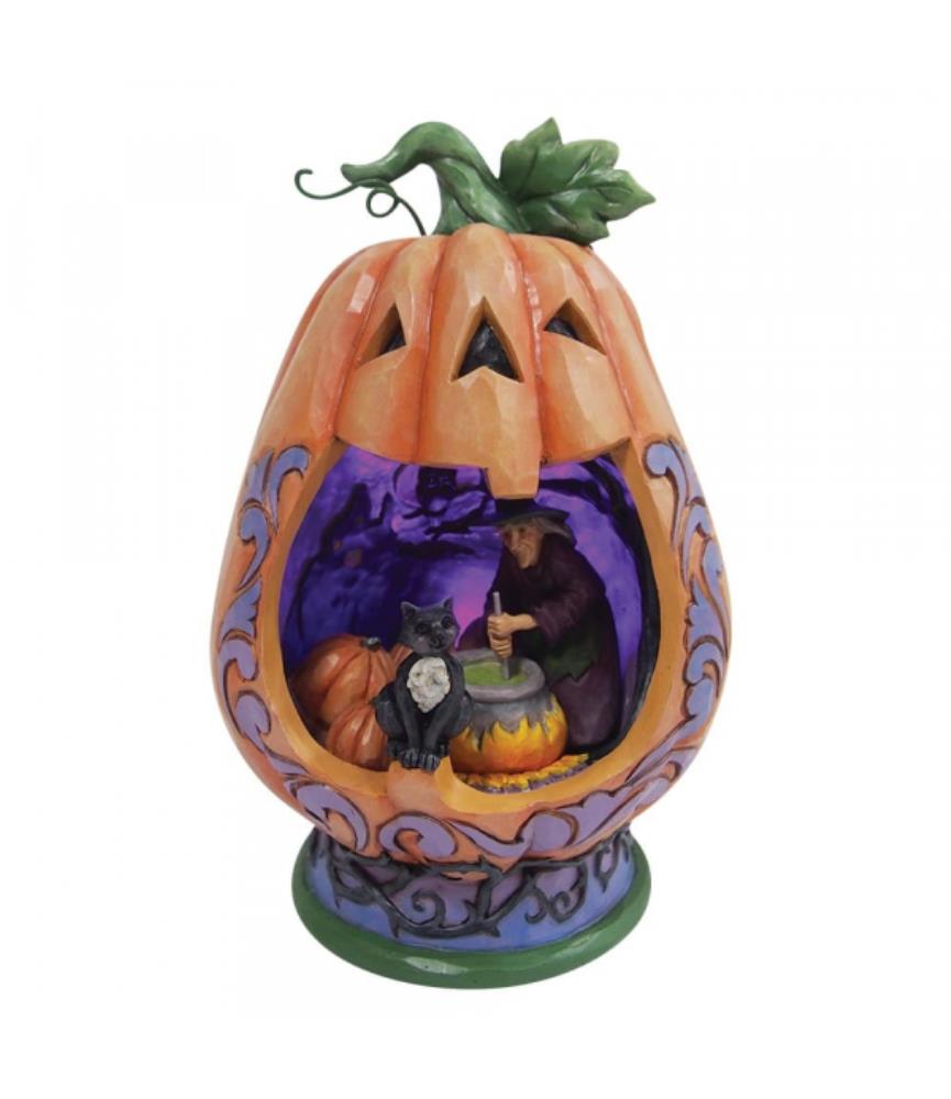 Lighted Pumpkin Diorama