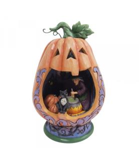 Lighted Pumpkin Diorama