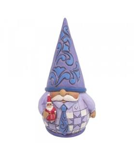 Purple Gnome with Santa