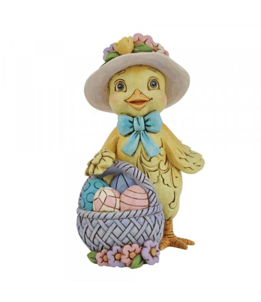 Chick with Basket Mini Figurine