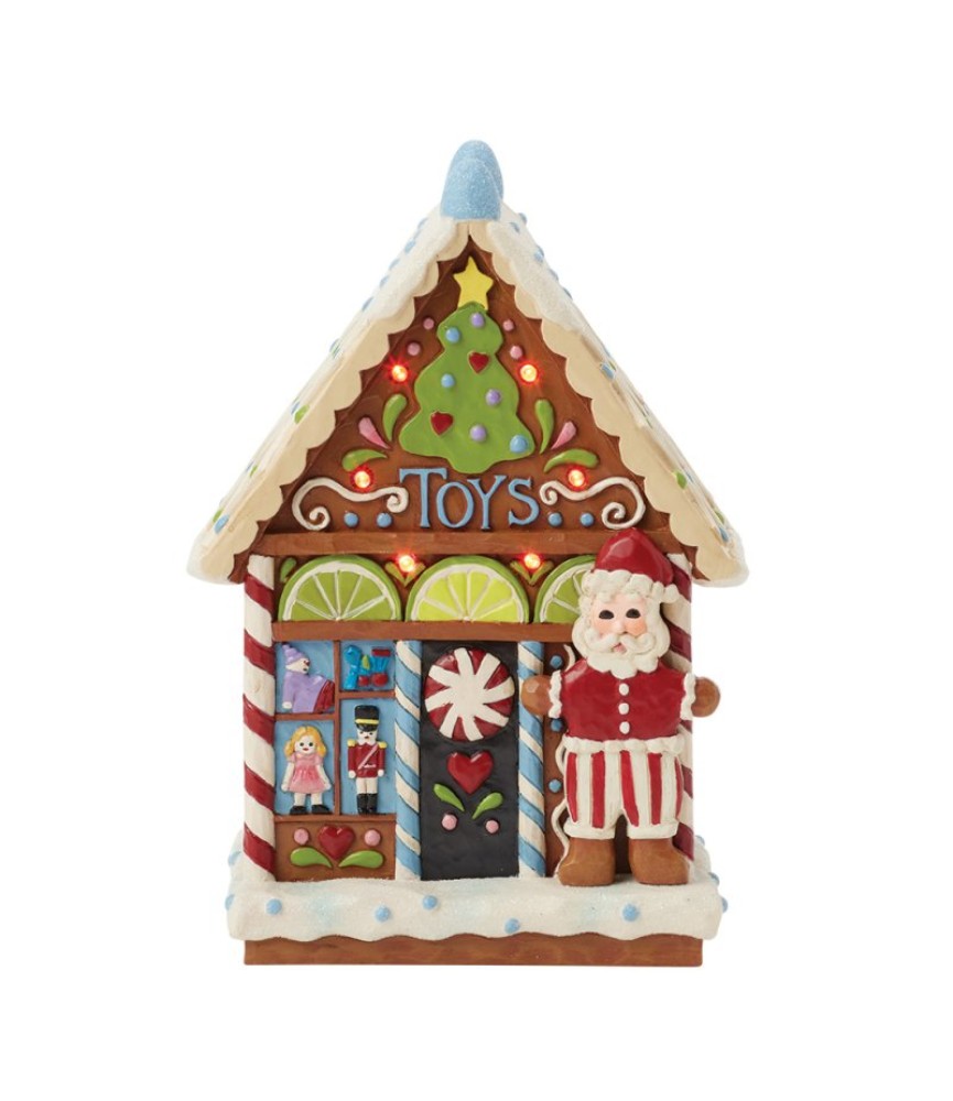Pré-paiement: Gingerbread Led Toy Shop figurine (Exp 2026-08-19)