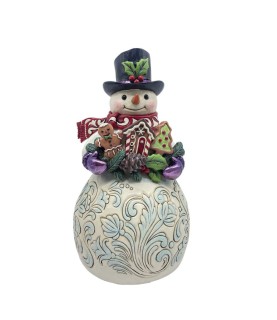 Pré-paiement: Snowman with Gingerbread Cookies Figurine (Expected)