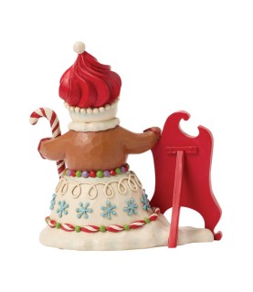 Vooruitbetaling: Gingerbread Snowman with Sign Figurine (Exp 2026-06-24)