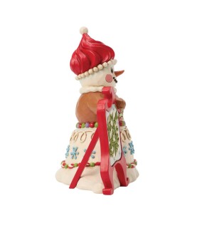 Vooruitbetaling: Gingerbread Snowman with Sign Figurine (Exp 2026-06-24)