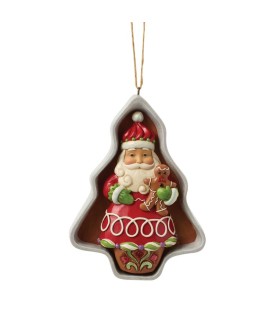 Pré-paiement: Gingerbread Cookie Cutter Santa Hanging Ornament (Expected)