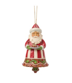 Vooruitbetaling: Gingerbread Santa Bell Hanging Ornament (Exp 2026-06-24)