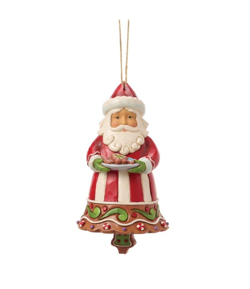 Vooruitbetaling: Gingerbread Santa Bell Hanging Ornament (Exp 2026-06-24)