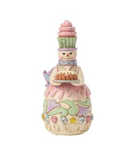 Vooruitbetaling: Sweets Snowman with Bunt Cake Figurine (Expected)