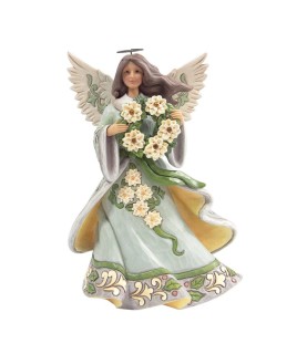 Vooruitbetaling: Opal & Moss Angel with Poinsettia Garland (Exp 2026-10-12)