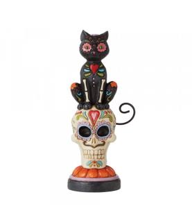 Day of the Dead Black Cat Figurine