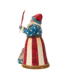 Vooruitbetaling: USA Patriot Santa with Flag Figurine (Expected)