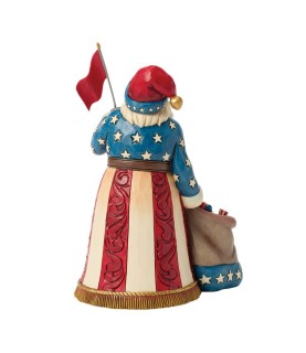 Vooruitbetaling: USA Patriot Santa with Flag Figurine (Expected)