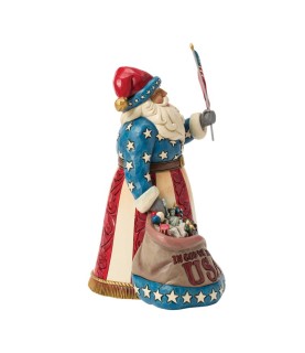 Vooruitbetaling: USA Patriot Santa with Flag Figurine (Expected)