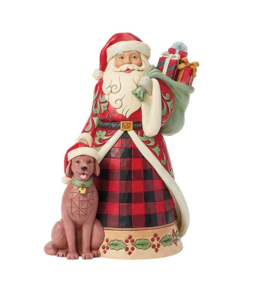 Pré-paiement: Highland Glen Santa with Dog Figurine (Expected)