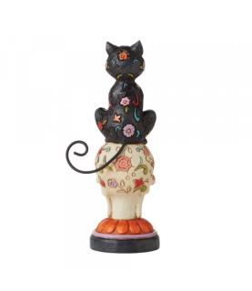 Day of the Dead Black Cat Figurine