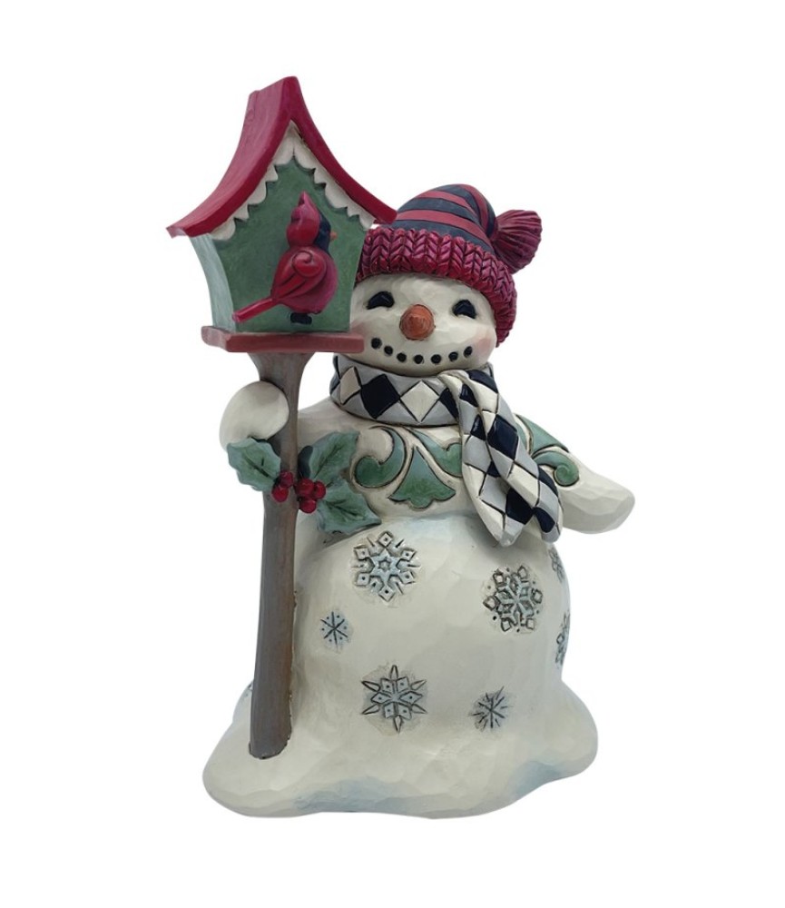 Vooruitbetaling: Highland Glen Snowman with Birdhouse figurine (Expected)