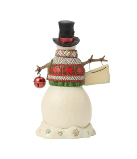 Vooruitbetaling: Snowman with Christmas Sign Figurine (Exp 2026-07-17)