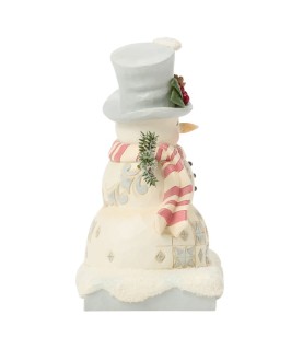 Vooruitbetaling: White Woodland Snowman with Top Hat (Exp 2026-07-09)