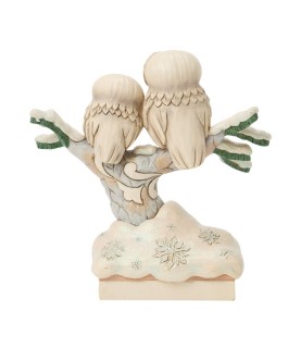 Vooruitbetaling: White Woodland Owls in a Tree Figurine (Exp 2026-09-28)
