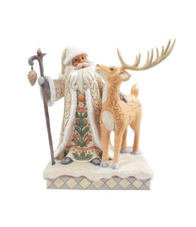 Vooruitbetaling: White Woodland Santa with a Buck (Exp 2026-06-08)