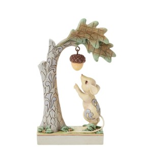 Vooruitbetaling: White Woodland Mouse with Acorn Figurine (Exp 2026-09-28)