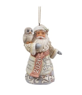 Vooruitbetaling: 2026 White Woodland Santa Hanging Ornament (Expected)